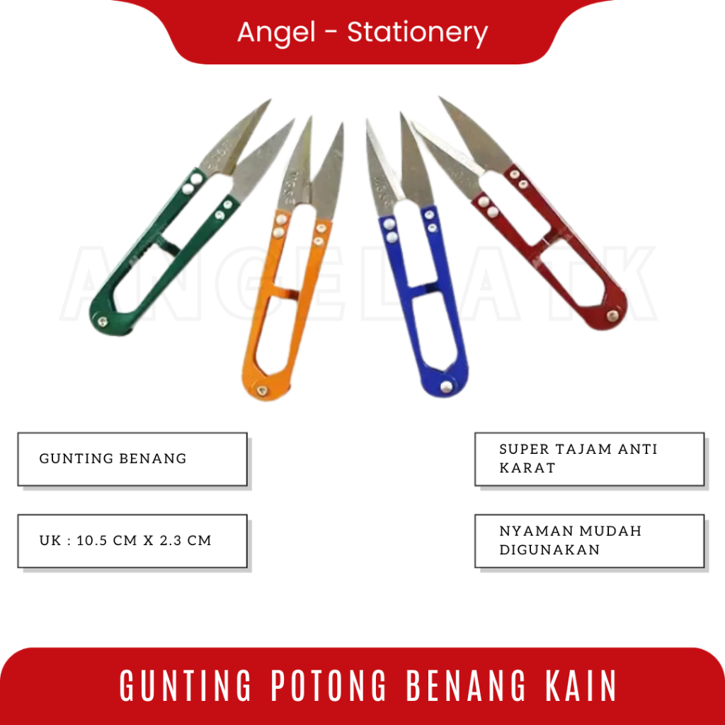 

Pemotong Benang / Gunting Benang Jahit / Gunting Buang Benang Cekris / Gunting Bordir / Gunting Pemotong Kain / COD / Atk Blessing