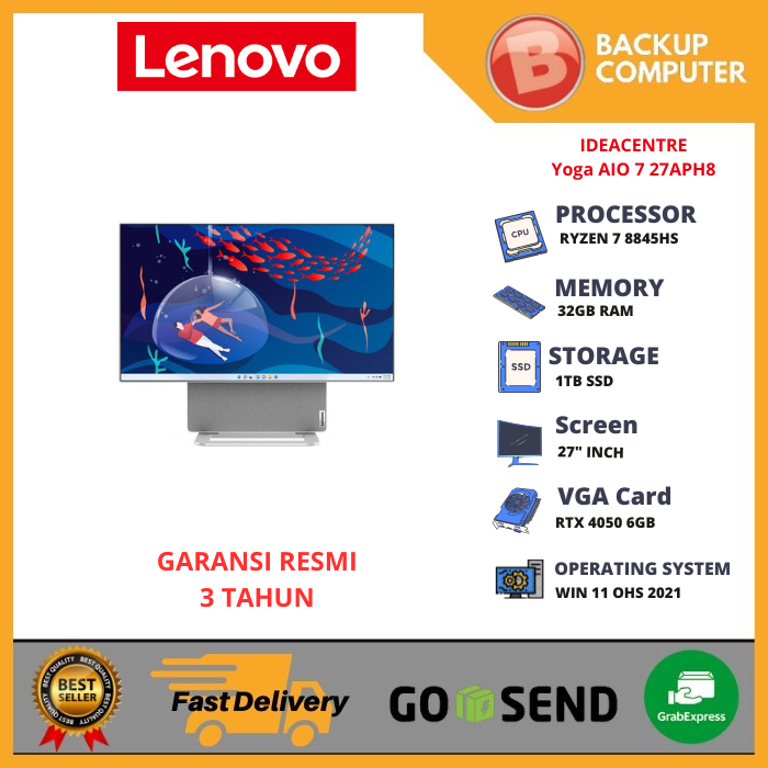 LENOVO IDEACENTRE YOGA AIO 7 27APH8 2DID Ryzen 7 8845HS 32GB RAM/RTX 4050 6GB