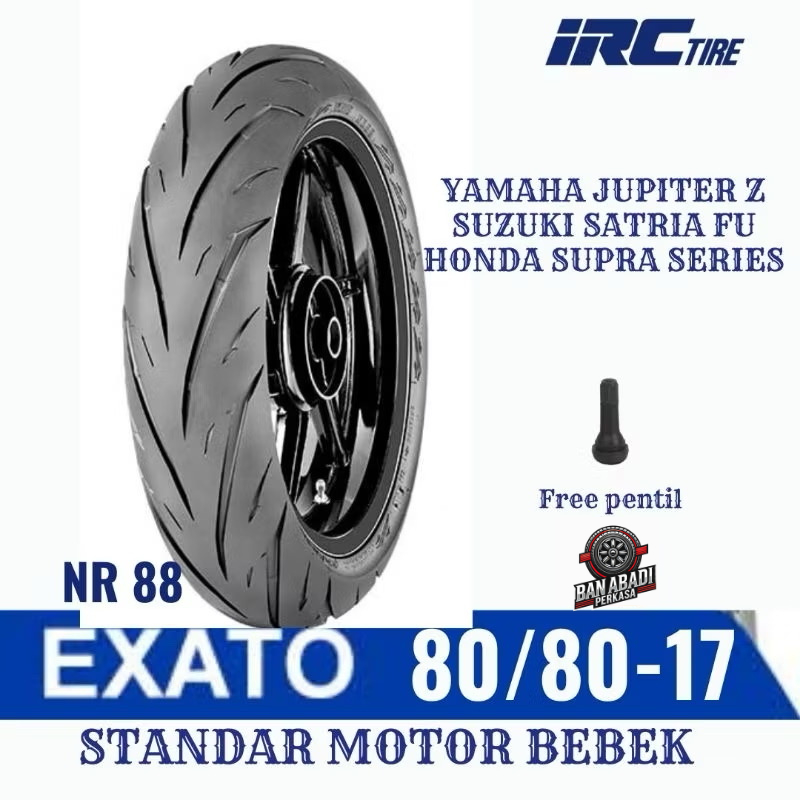 Ban Motor BEBEK IRC EXATO 80/80 Ring17 Tubeless