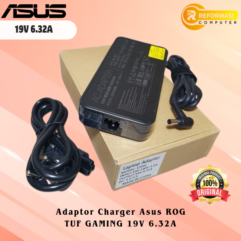 ASUS Adaptor Charger Asus ROG TUF GAMING 19V 6.32A ORIGINAL