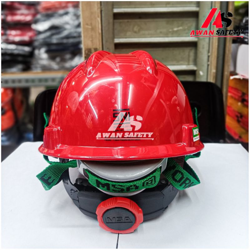 Helm Safety MSA Lokal Merah Original + Fastrack Lokal Original/ Helm Proyek MSA Lokal Original
