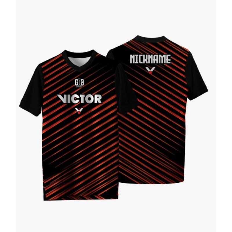 baju kaos jersey badminton bulutangkis victor FREE DESIGN