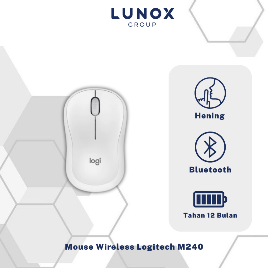 Logitech Mouse M240 Wireless Bluetooth Silent Click 4000Dpi - M 240 | Logitech Mouse M240 Graphite