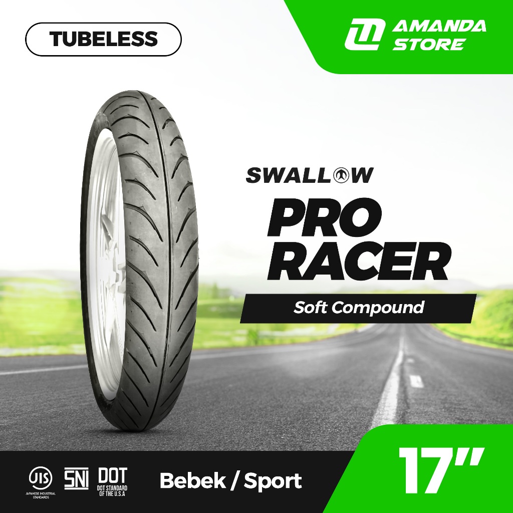 Ban Motor TUBELESS Swallow PRO RACER Ring 17" Soft Compound