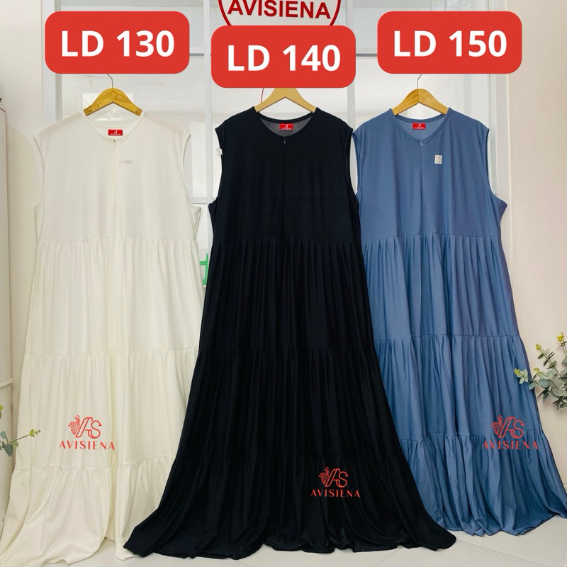 AVISIENA - INNER REMPEL DRESS JUMBO SUPER POLOS JERSEY SUSUN GAMIS KUTUNG REMPEL