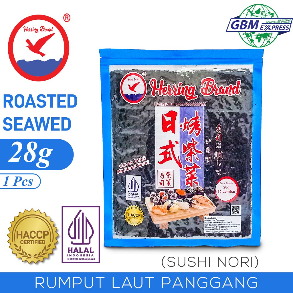 

Herring Brand Rumput Laut Sushi Nori 28g