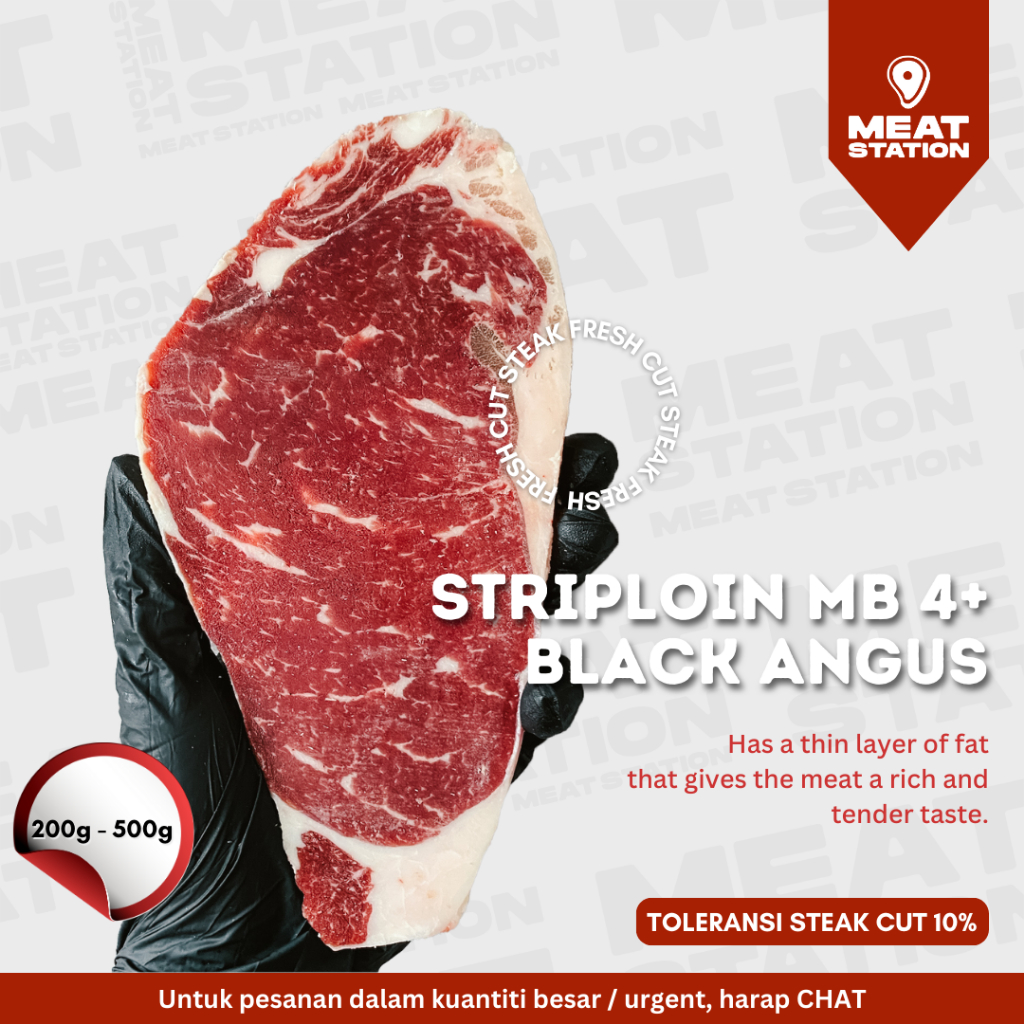 

Striploin MB 4+ Black Angus / Beef Steak / Beef Import