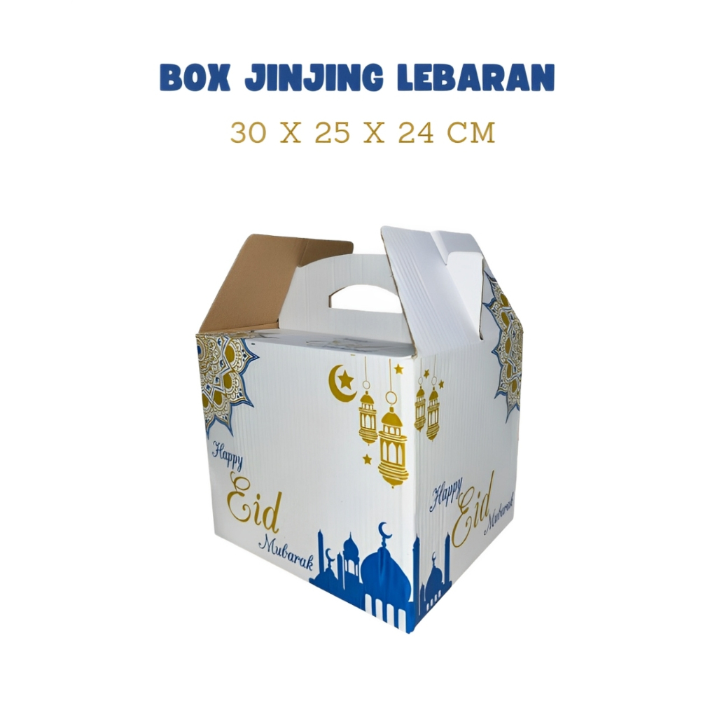 

BOX PARSEL LEBARAN JINJING UKURAN 30 X 25 X 24CM TEBAL 3MM MOTIF ISI 20 PCS