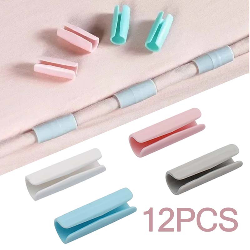 12pcs Klip Penjepit Sprei Jepitan Kasur Sprei Klip Bedsheet Penjepit Anti Slip Pengencang Kasur Klip