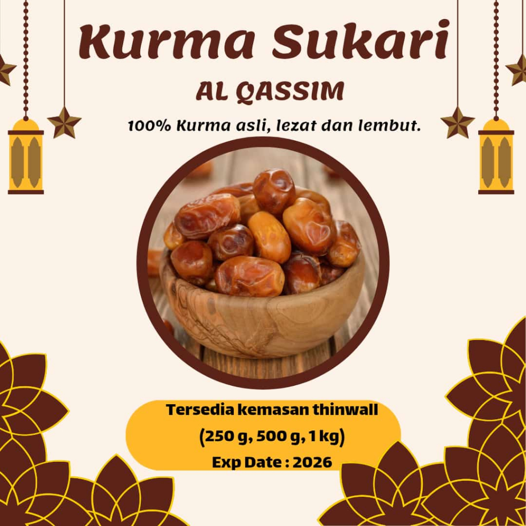 

Kurma Sukari Premium – Manis, Lembut
