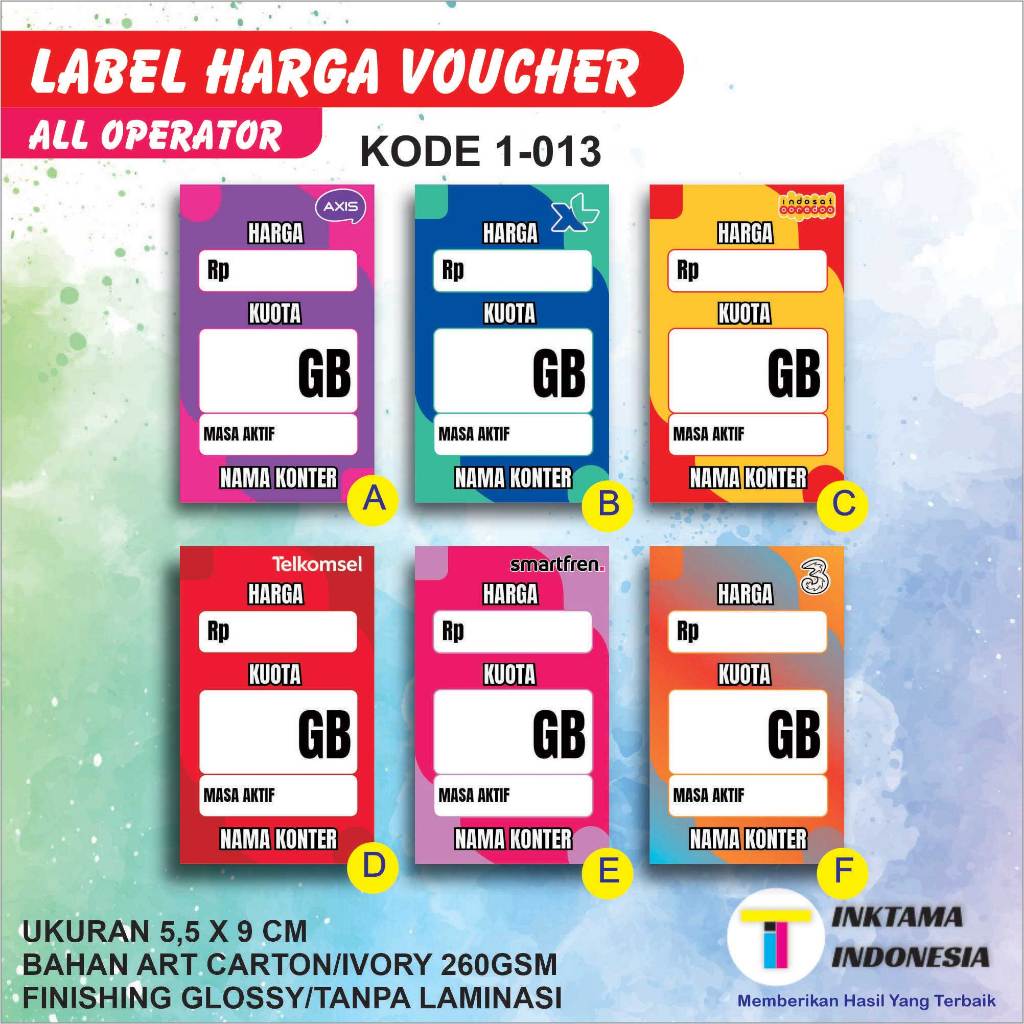 

Voucher Harga Konter Label Harga Konter Display Harga Etalase Konter Stiker Konter Model Portrait