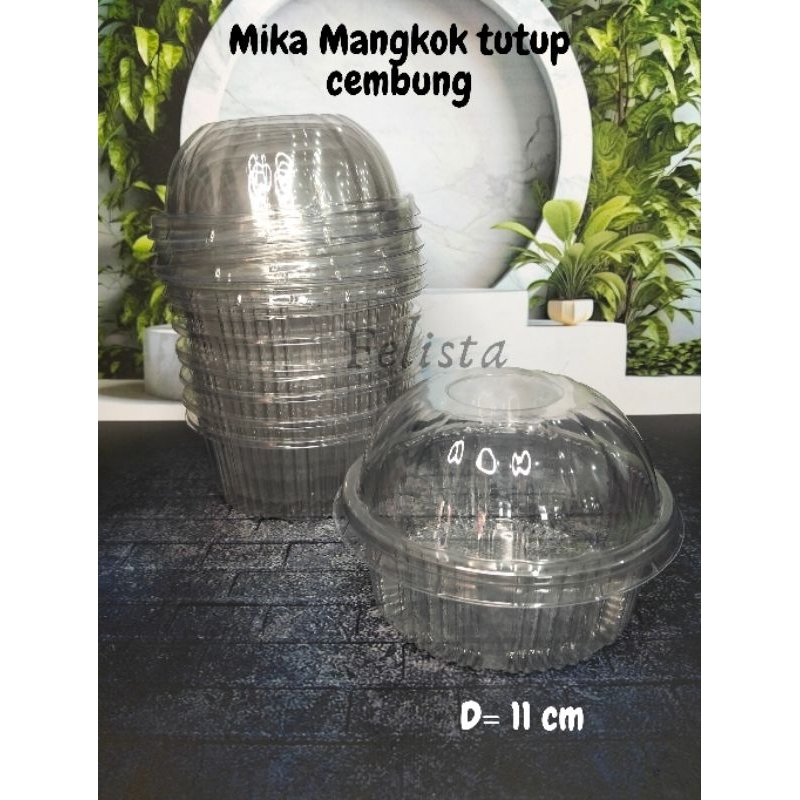 MANGKOK MIKA TUTUP CEMBUNG/MIKA PUDING D 11cm [isi 10]