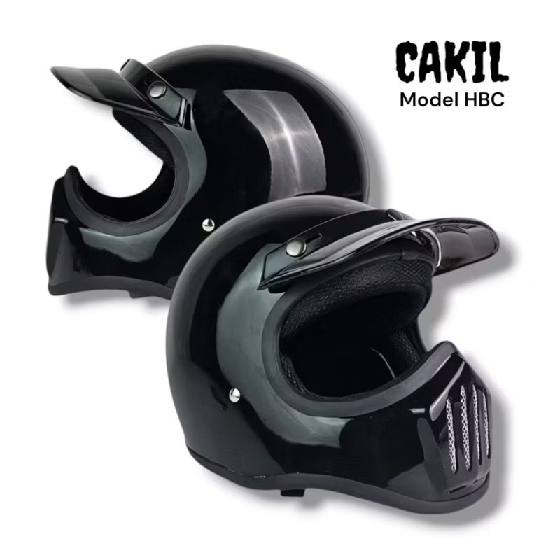 Helm Bogo Js Cakil Retro clasik dewas pria wanita warna dof SNI