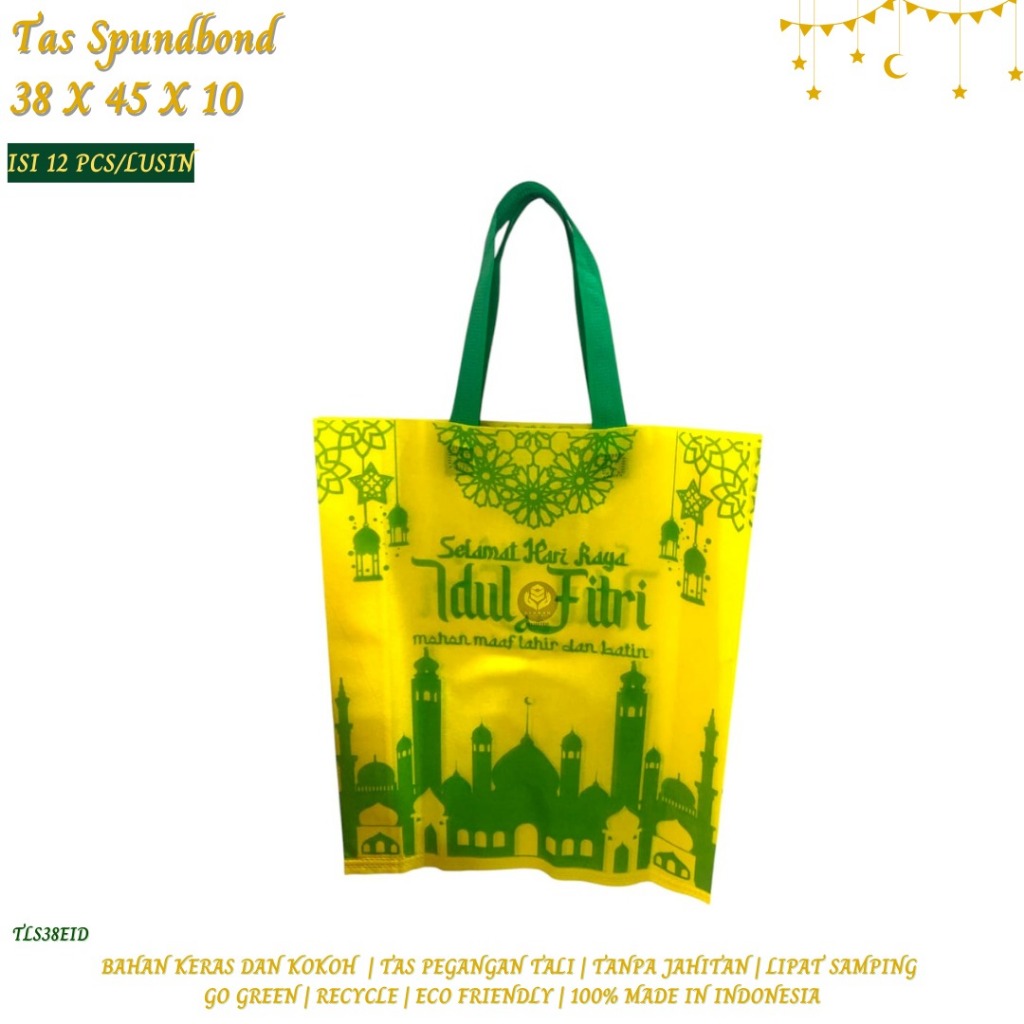 

Kantong Belanja Tas Spunbond Tas Kain Goodie Bag (Isi 12 Pcs-T.LS38EID)