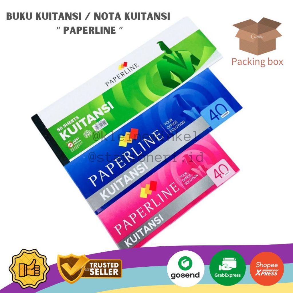 

[ 1 PCS ] Buku Kuitansi PAPERLINE Ukuran Kecil, Tanggung, Besar