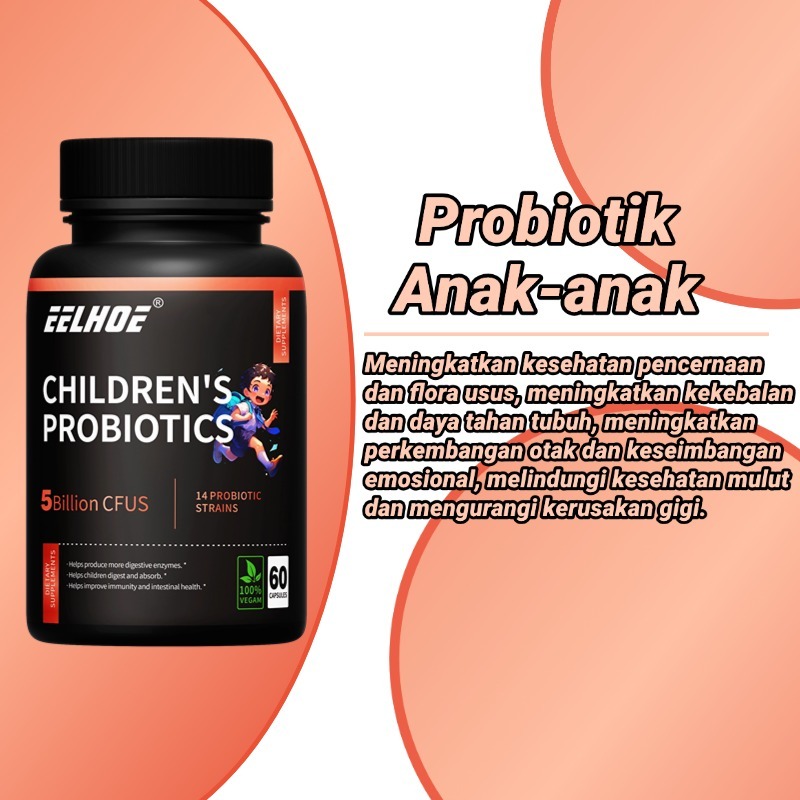 Probiotik Anak-anak 5B CFU – Membantu produksi enzim pencernaan, mendukung penyerapan nutrisi, dan m