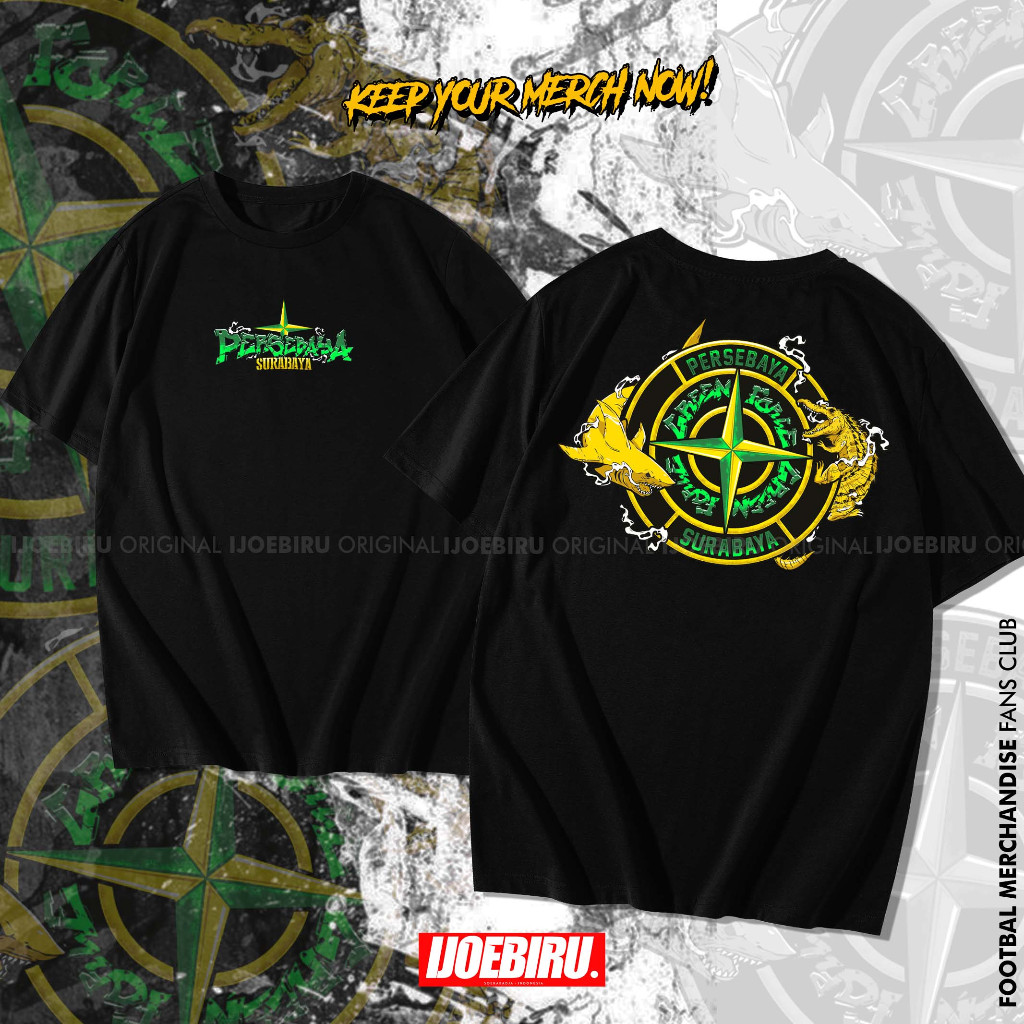 Kaos Tshirt Persebaya Stone Pakaian Pria Wanita Katun Hitam Lokal Distro Baju Combed Lokal Jepang Ts