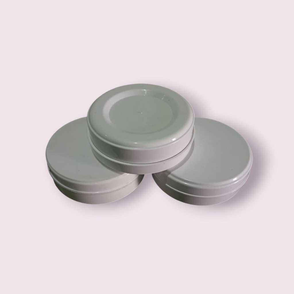 Pot bedak 50g/wadah lulur/pot pomade putih/wadah cream/pot salep/jar