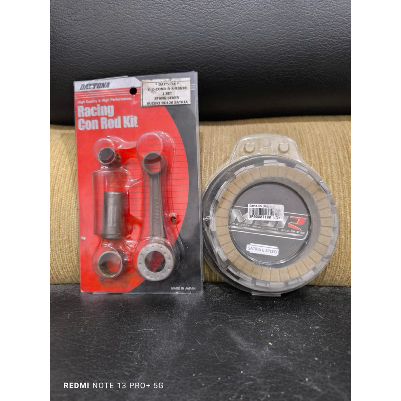 Stang piston Daytona dan kampas kopling MCR satria 2 tak