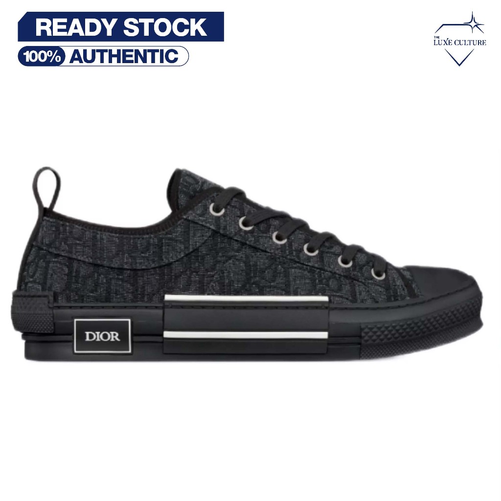 Oblique B23 Low Top Black Sneakers / Sepatu Branded Original