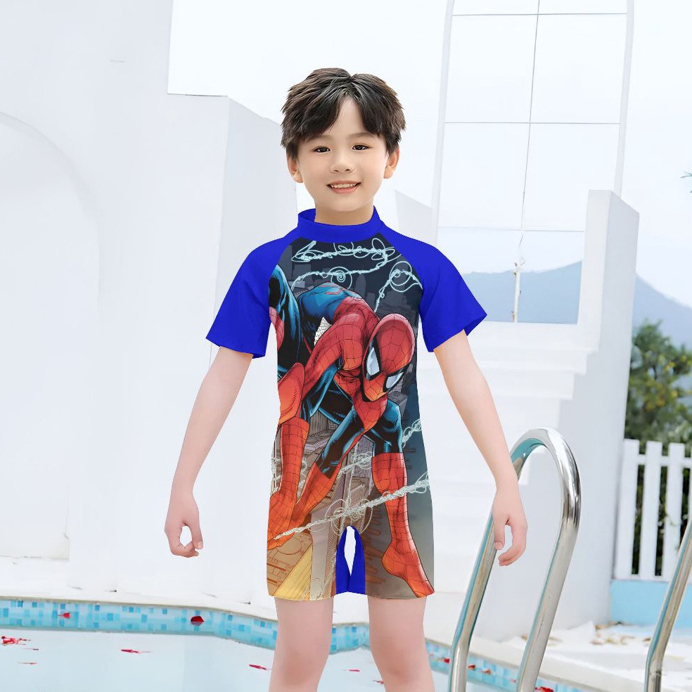 KODE T75F Baju Renang Anak Cowok Karakter Super Hero