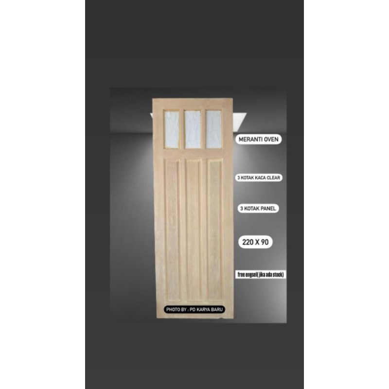 Pintu Kayu | Pintu Utama | Pintu Kamar | Pintu Minimalis Meranti | Pintu Parnel Meranti (002)