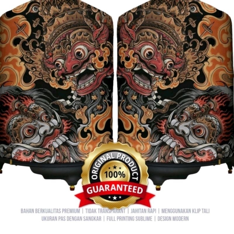 Kerodong Murai Barong V2 No. 2 Full Printing Kerodong burung murai No.2 krodong khusus sangkar murai