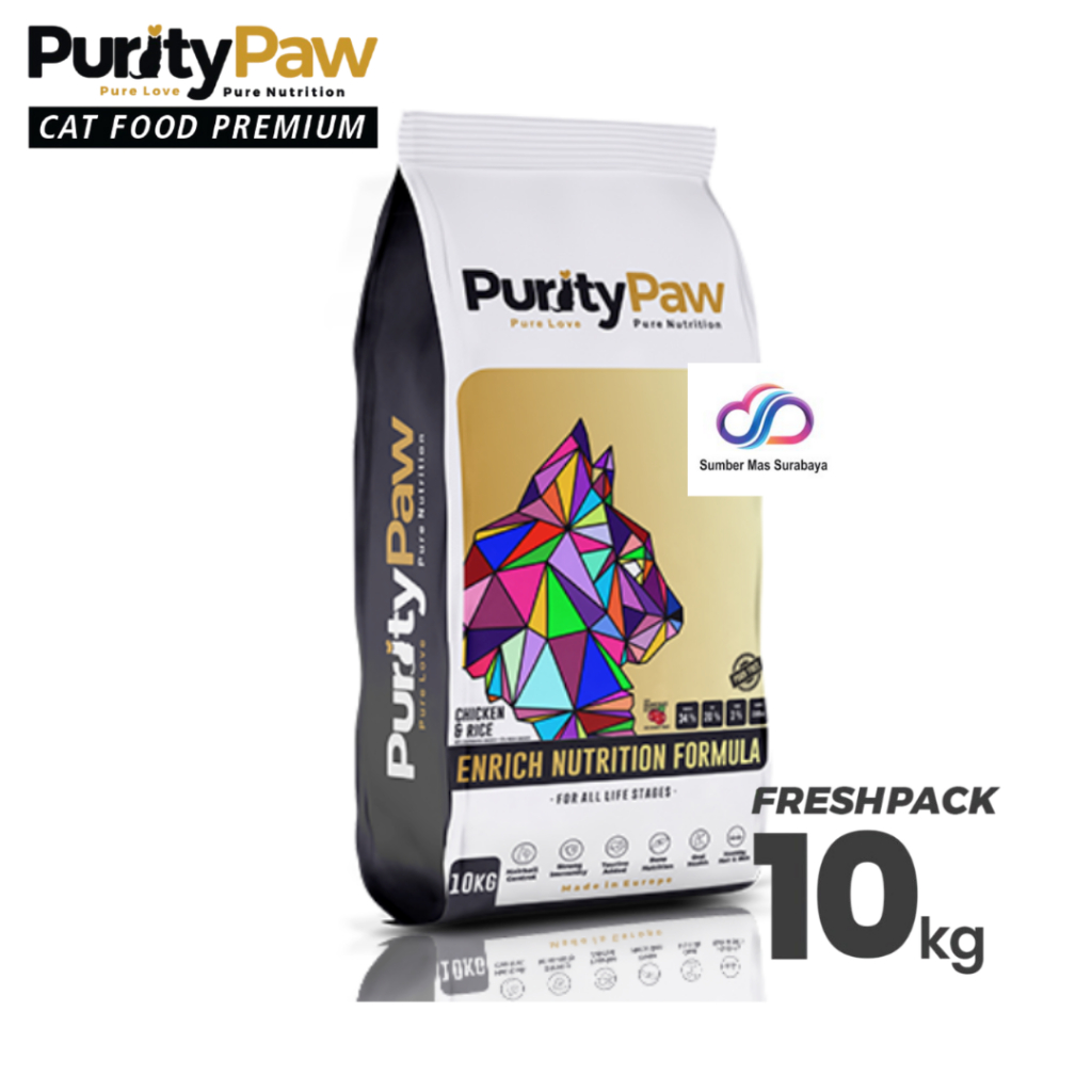 PURITY PAW 10 kg CAT FOOD PURITY PAW 5 kg PURITY PAW 1.2 kg FRESHPACK All Life Stages Made in Europe