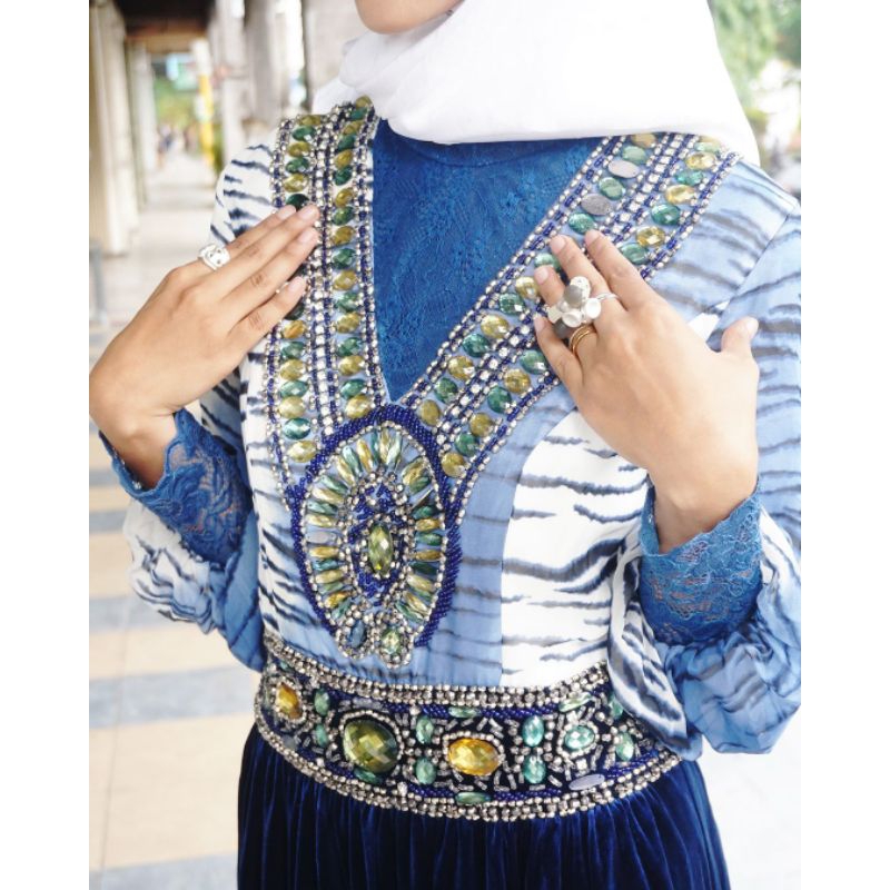 LB17599 Kaftan Gamis Modern Kaftan Abaya Kaftan Dress Solemio