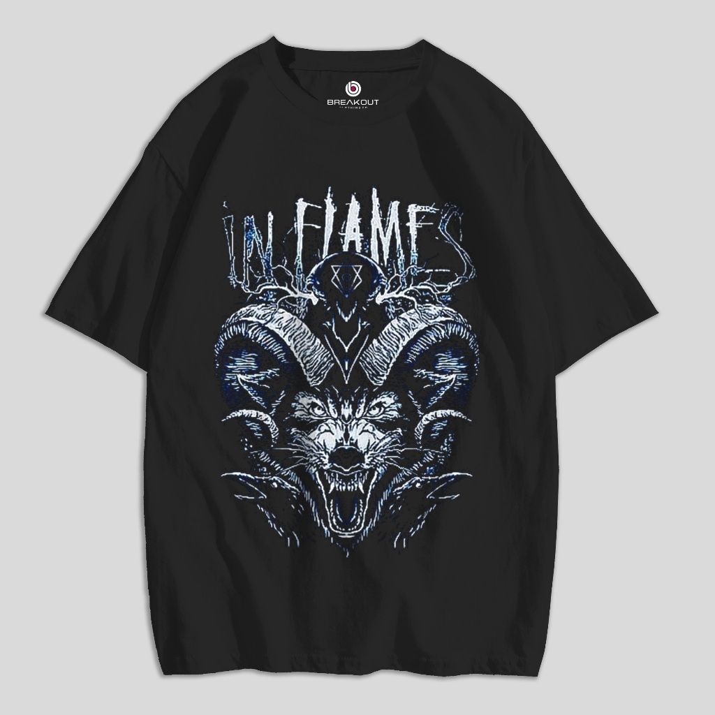 kaos band sin flames tshirt in flames kaos musik kaos metal
