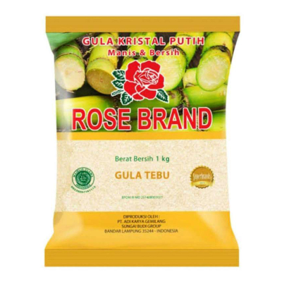 

Gula Pasir / Gula Tebu Kristal Putih Merk Rosebrand 1 Kg