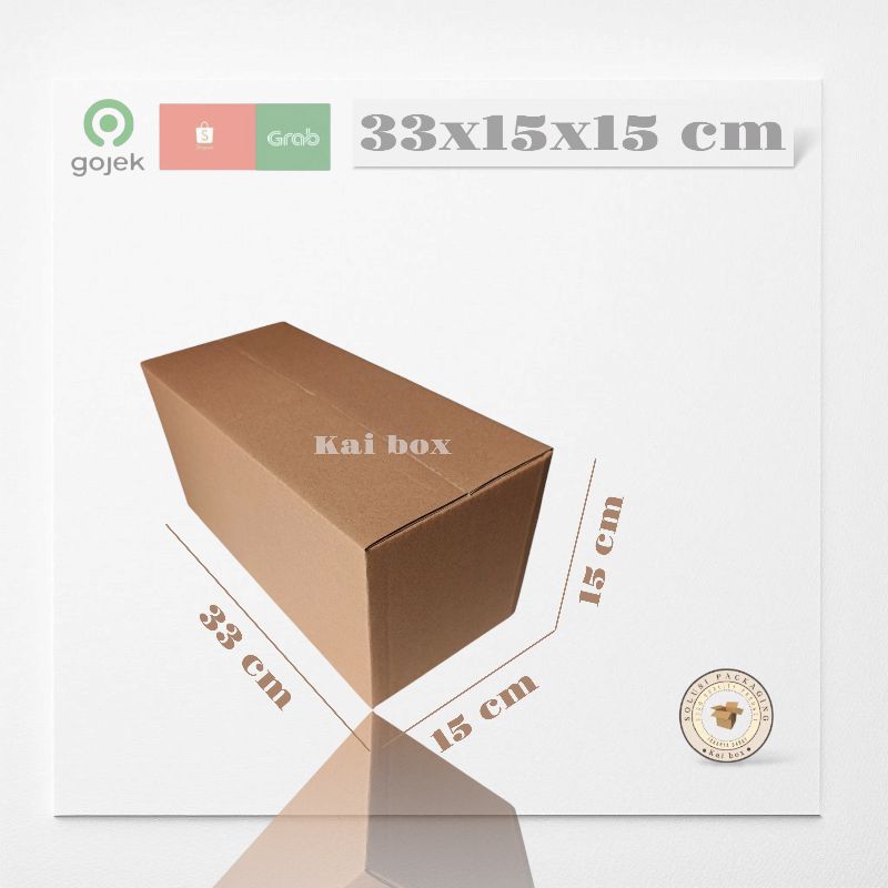 

kardus ukuran 33x15x15 cm box singel wall polos ST