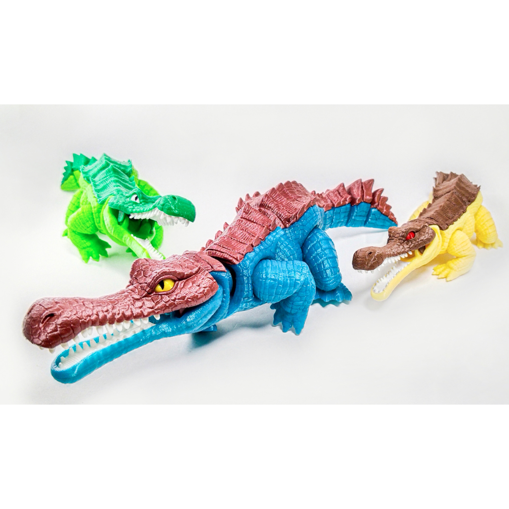 Cuero Mainan Buaya Purba Dinosaurus Artikulasi Mulut Bergerak