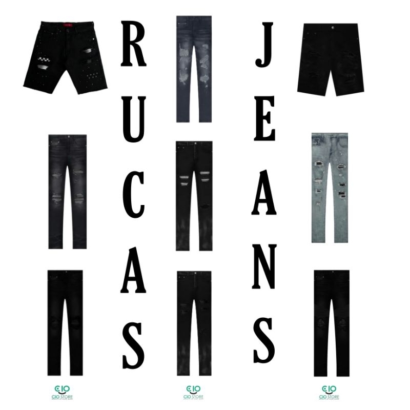 RUCAS Years of Snake Python / Black Caviar Leather Washed / Heritage Washed crystal Jeans // Season 