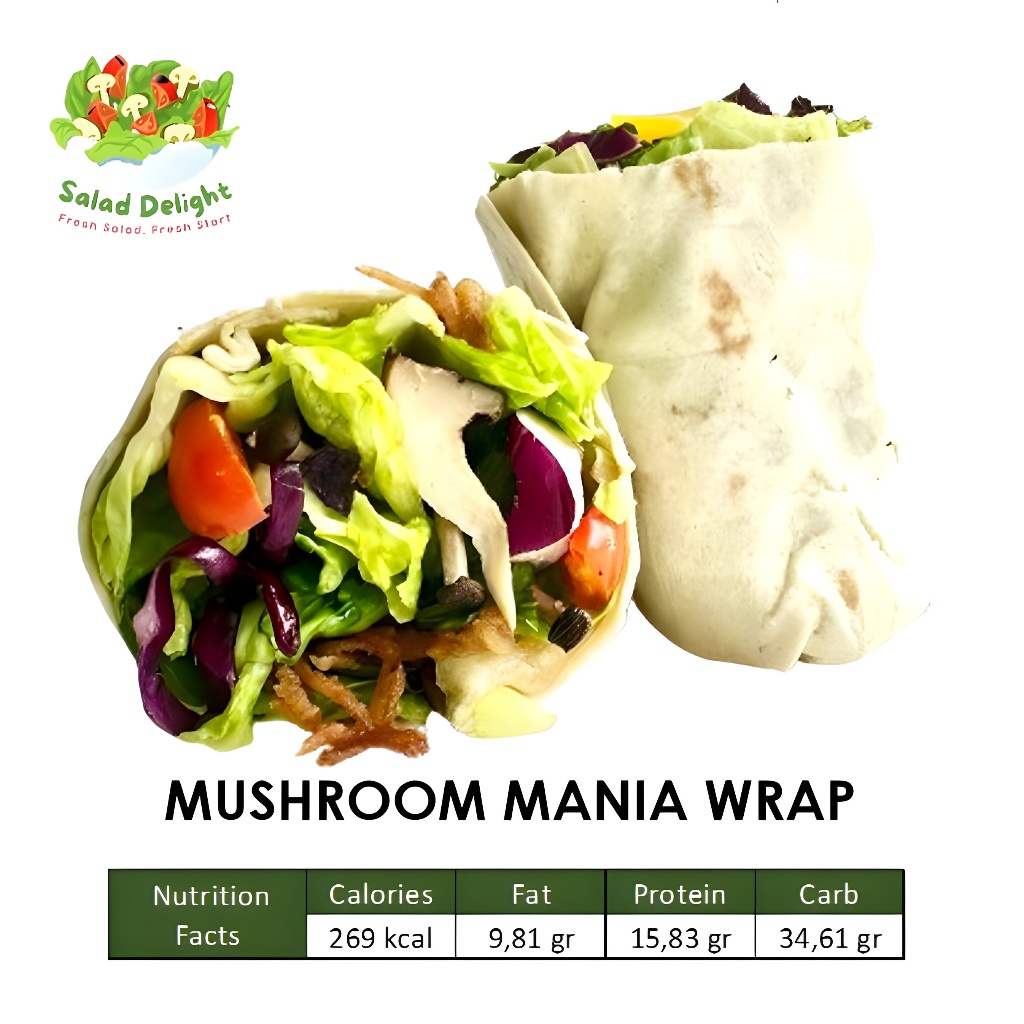 

Salad Delight Mushroom Mania Wrap