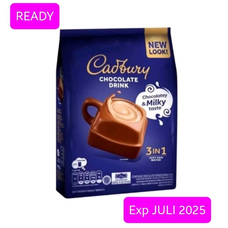 

CHUN - Cadbury Drink Hot Chocolate 3in1 EXP JULI 2025/ ISI 13sachetx30 / 390gr