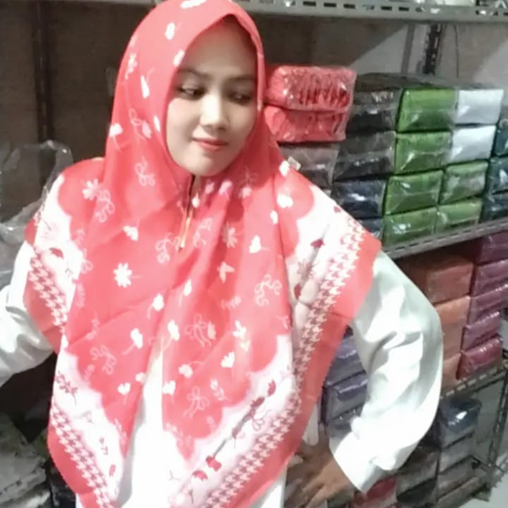 KERUDUNG SEGI EMPAT MOTIF AWAN HIJAB ZIPPER RESLETING PREMIUM