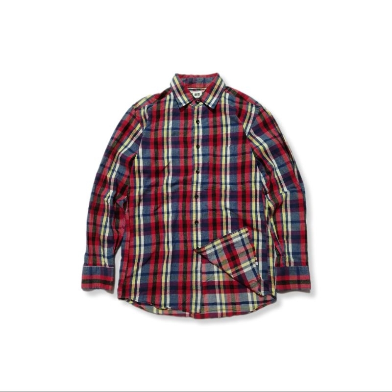 Kemeja Flannel Uniqlo Second S