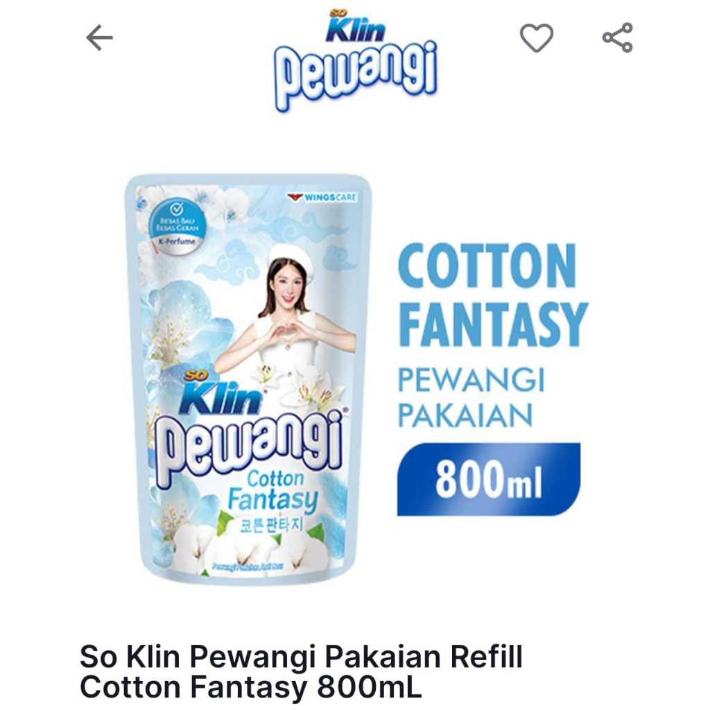 so klin pewangi 800 ml