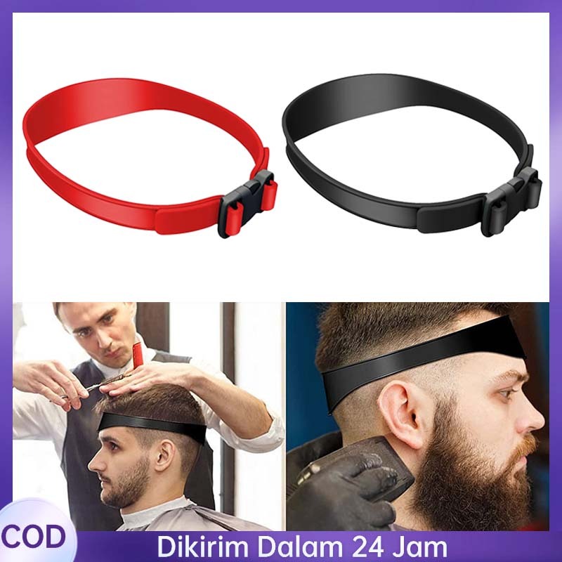 Hair Band Silicone Alat Bantu Cukur Rambut Pria dengan Panduan Garis