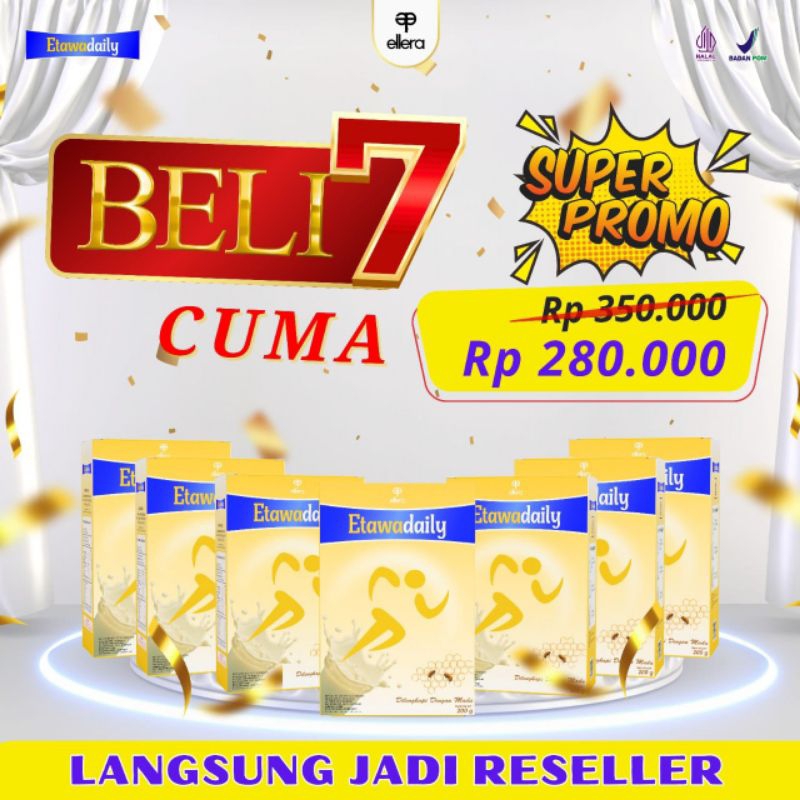 

Etawadaily paket reseller 7pcs susu kambing etawa plus Madu BPOM HALAL