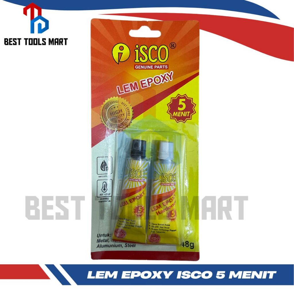 Lem Besi ISCO Lem Epoksi 5 menit Lem Besi Epoxy Lem knalpot LEM BESI 5 MENIT ISCO