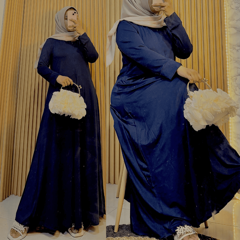 Abaya Jersey Basic Gamis Plain - Abaya Jersey Premium Murah