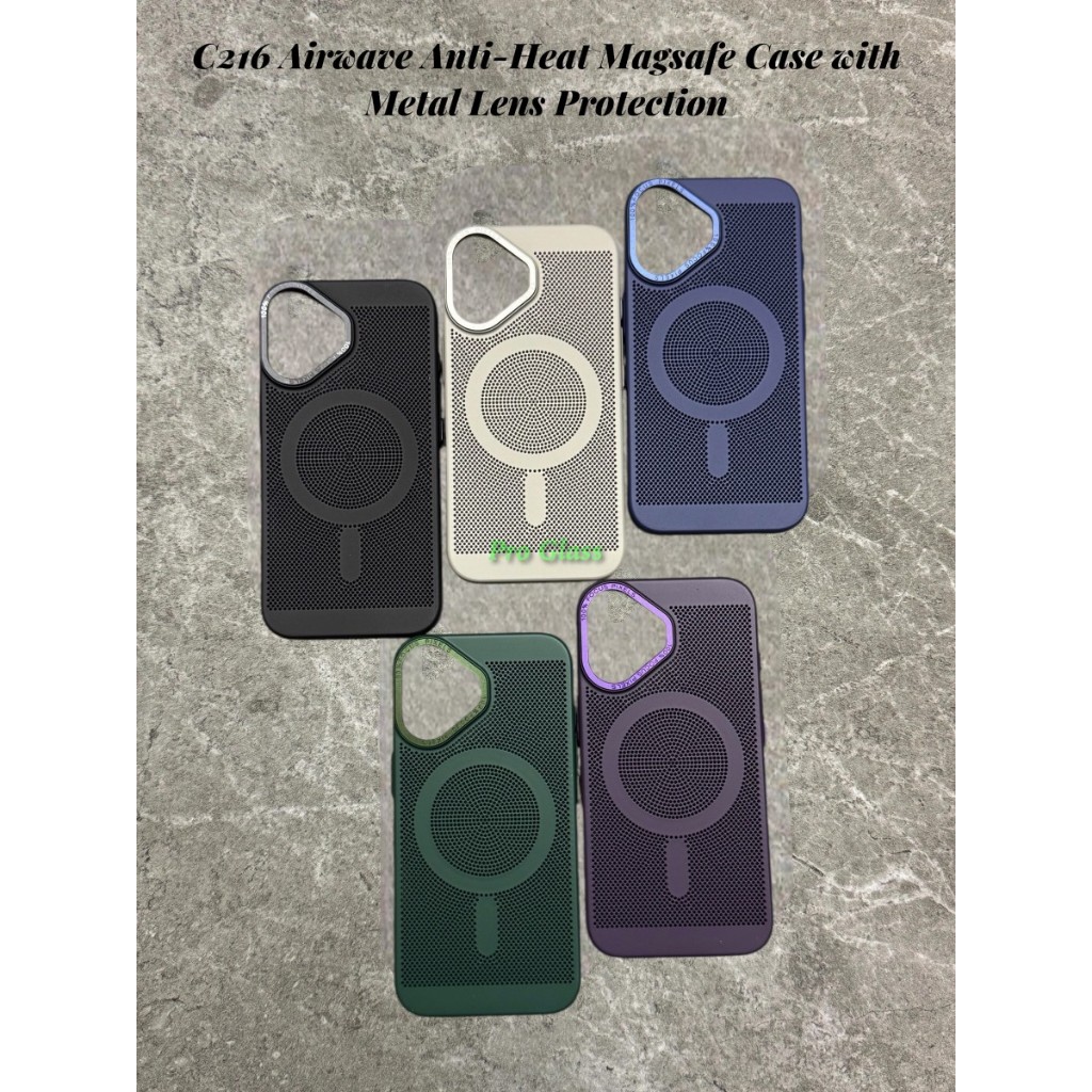 C216 Iphone 14 15 16 Plus Pro Max AirWave Magsafe Case Anti Heat