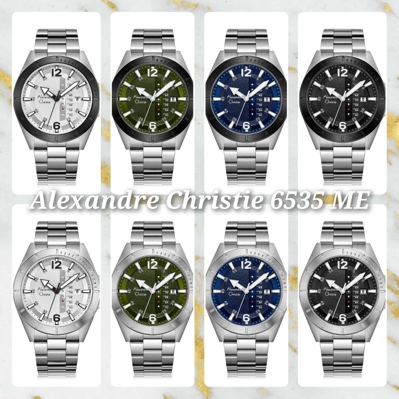 Jam Tangan Pria Alexandre Christie 6535 AC6535 AC 6535 Tali Besi / Stainless steel