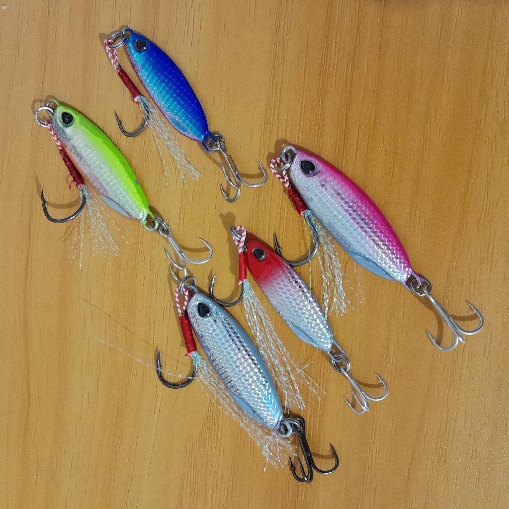 Umpan Micro Jig UL Cosmo Markiman 10gr 20gr Metal Jig Treble Assist Hook Umpan Casting Best Seller S