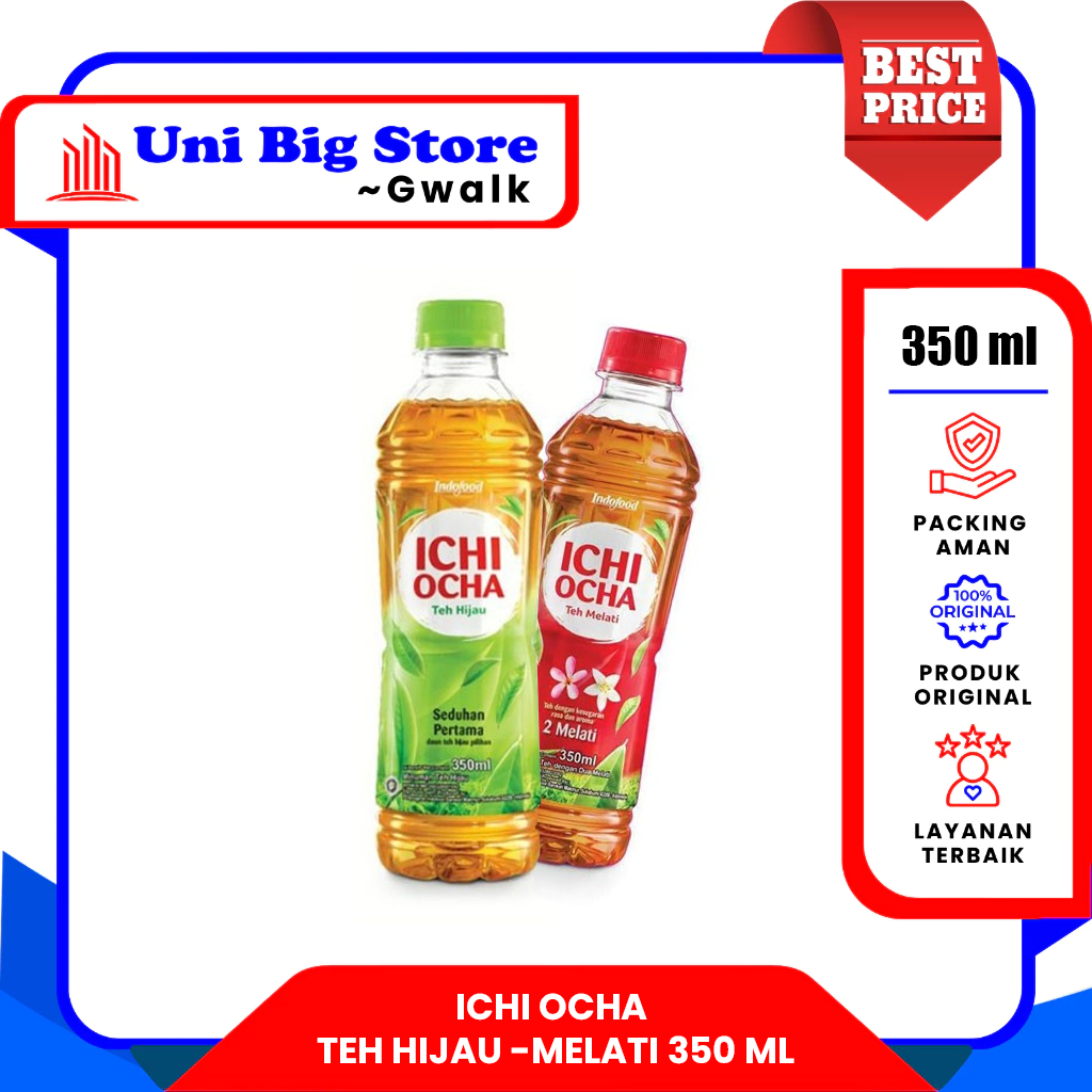 

ICHI OCHA TEH BOTOL GREEN TEA - TEH MELATI - 350 ml