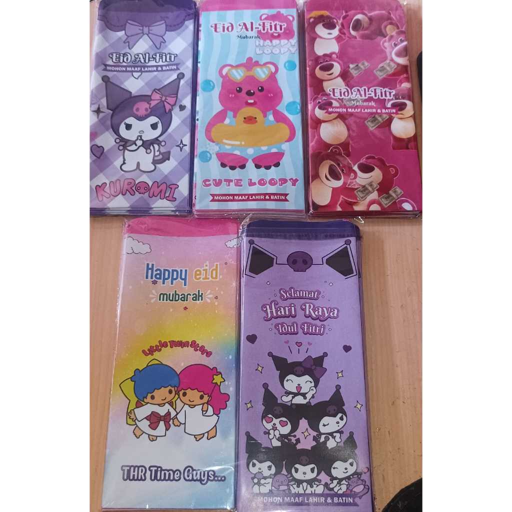 

Terlaris!! Amplop lebaran jumbo. karakter sanrio sudah di lem isi 10 lembar