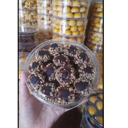 Thumbprint kacang coklat