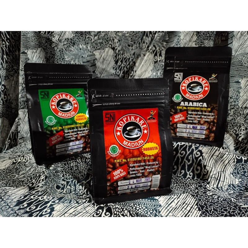 

PAKET KOPI KARE - (Robusta, Lanang, Arabika) @100 Gram